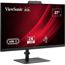 ViewSonic VG2741V-2K Monitor mit Hello-zertifizierter Webcam 68,6 cm (27") Quad HD, IPS, 4 ms, HDMI, DisplayPort, USB-C, USB-A,