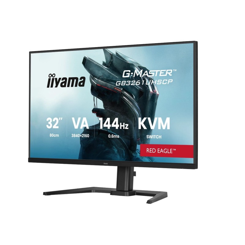 iiyama G-Master GB3261UHSCP-B1 Red Eagle, 31.5" 4K UHD Gaming-Monitor, 144Hz, VA, KVM, USB-C 95W (GB3261UHSCP-B1)