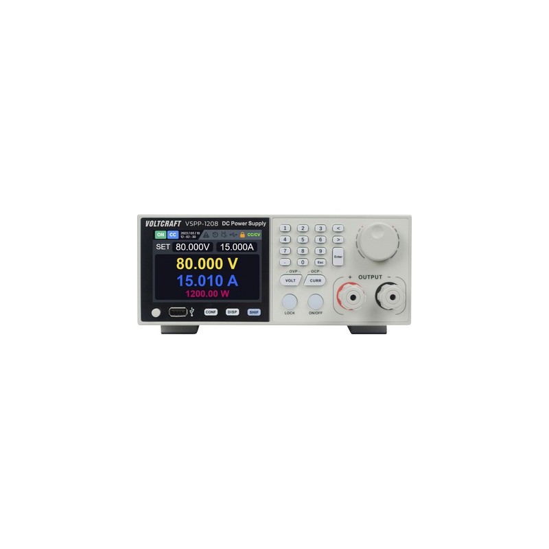 Voltcraft VSPP-1208 Labornetzgerät für Rackeinbau, einstellbar 0 - 80 V/DC 0 - 30 A 1200 W USB, LAN programmierbar, fer (VC-170