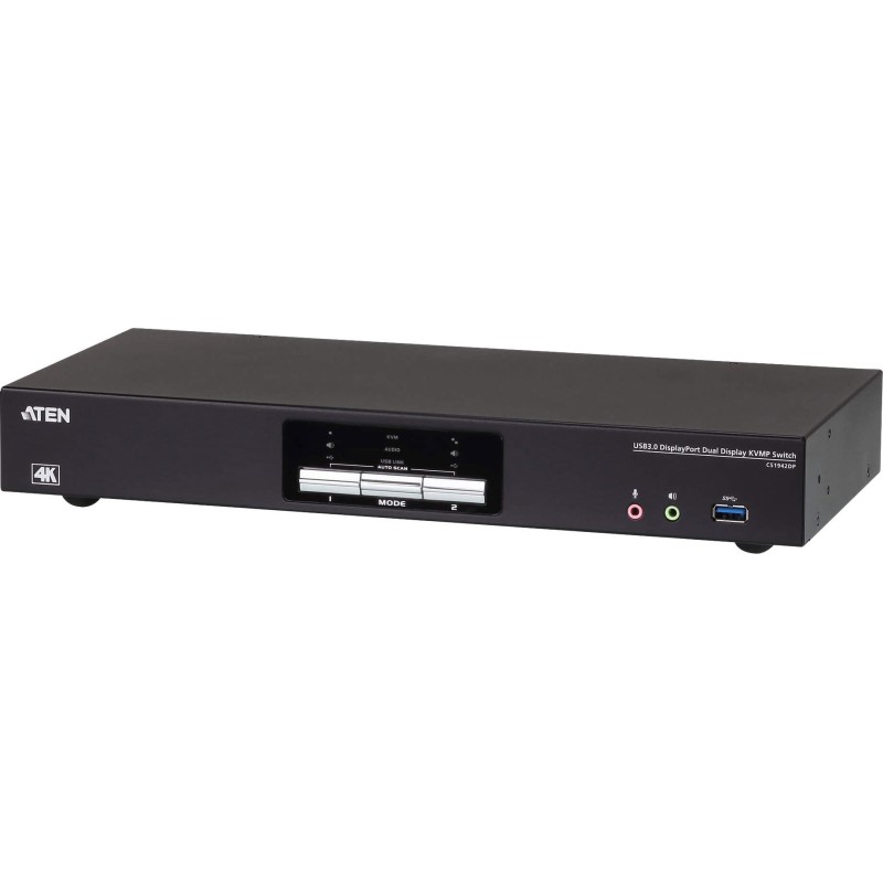 ATEN CS1942DPA KVMP-Switch 2-fach Dual-Display, DisplayPort, USB 3.0, 8K (CS1942DPA)