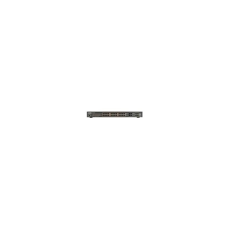 PLANET GS-4210-24P4C - Switch - managed - 24 x 10/100/1000 (PoE+) + 4 x Kombi-Gigabit-SFP - Desktop, an Rack montierbar - PoE+