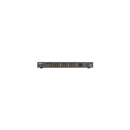 PLANET GS-4210-24P4C - Switch - managed - 24 x 10/100/1000 (PoE+) + 4 x Kombi-Gigabit-SFP - Desktop, an Rack montierbar - PoE+