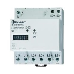 Finder 3 Phasen Drehstromzähler 3 x 65 A, 1 Tarif, MID (7E.36.8.400.0010)