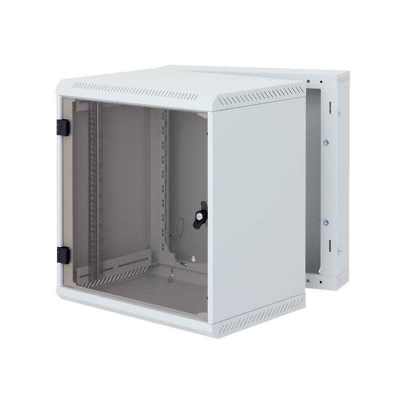 19" Wandschrank 15HE, Triton RBA-15-AD6-CAX-A6, 600x615, zweiteilig, Frontglastür, lichtgrau (RBA-15-AD6-CAX-A6)
