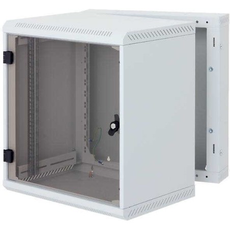 19" Wandschrank 15HE, Triton RBA-15-AD6-CAX-A6, 600x615, zweiteilig, Frontglastür, lichtgrau (RBA-15-AD6-CAX-A6)