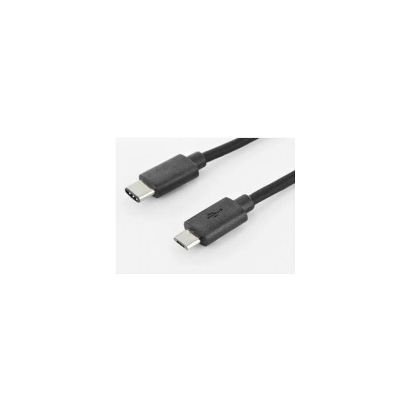 Assmann USB 3.0 Anschlusskabel Typ C auf Typ micro-B 1,8m schwarz Hohe USB-Datenübertragungsrate bis zu 480 Mbps - 3A Stromvers