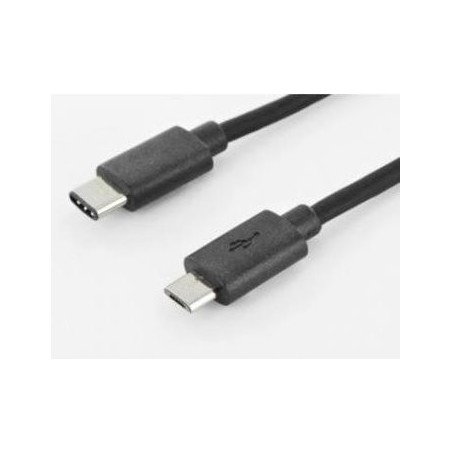 Assmann USB 3.0 Anschlusskabel Typ C auf Typ micro-B 1,8m schwarz Hohe USB-Datenübertragungsrate bis zu 480 Mbps - 3A Stromvers