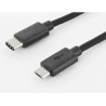 Assmann USB 3.0 Anschlusskabel Typ C auf Typ micro-B 1,8m schwarz Hohe USB-Datenübertragungsrate bis zu 480 Mbps - 3A Stromvers
