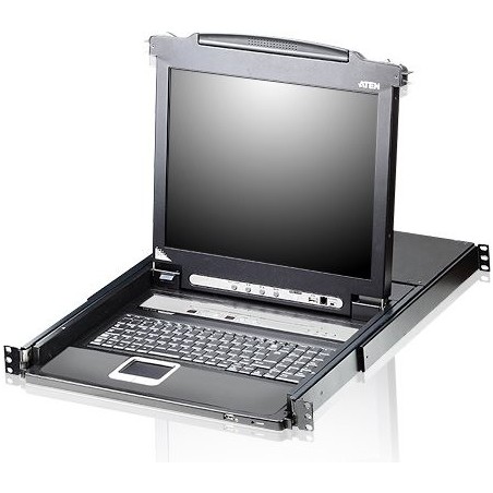 Aten CL5708N 1U Schwarz Tastatur/Video/Maus (KVM)-Switch (CL5708N-ATA-2XK06SG)
