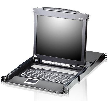 Aten CL5708N 1U Schwarz Tastatur/Video/Maus (KVM)-Switch (CL5708N-ATA-2XK06SGG)