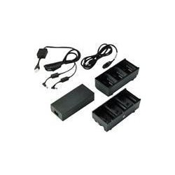 Zebra Dual 3-Slot Battery Charger Connected via Y Cable - Batterieladegerät - Ausgangsanschlüsse: 6 - Europa - für ZQ500 Series