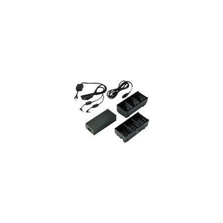 Zebra Dual 3-Slot Battery Charger Connected via Y Cable - Batterieladegerät - Ausgangsanschlüsse: 6 - Europa - für ZQ500 Series