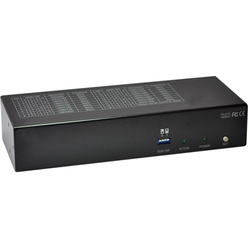 LevelOne HVE-9118T - Aktivität - Leistung - 0 - 48 C - 10 - 80% - 900 mA - 220 x 83 x 44 mm - 650 g (HVE-9118T)