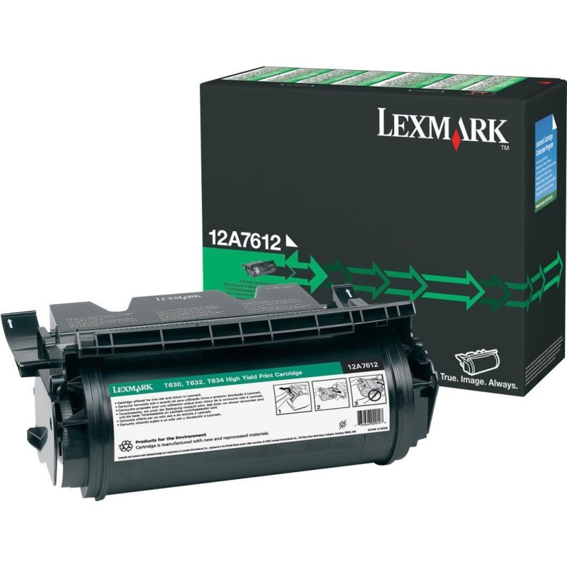 Lexmark - Schwarz - Original - wiederaufbereitet - Tonerpatrone - für T630, 632, 634 (12A7612)