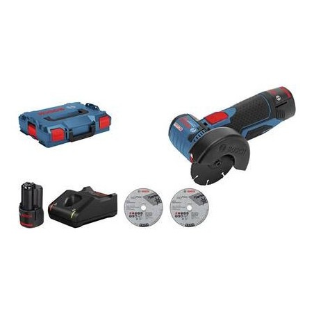 Bosch GWS 12V-76 Professional - Winkelschleifer - 76 mm - 2 Akkus - 12 V (06019F200B)