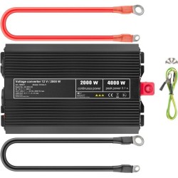 Goobay Spannungswandler 2000 W - wandelt 12 V DC in 230 V AC um (58891)