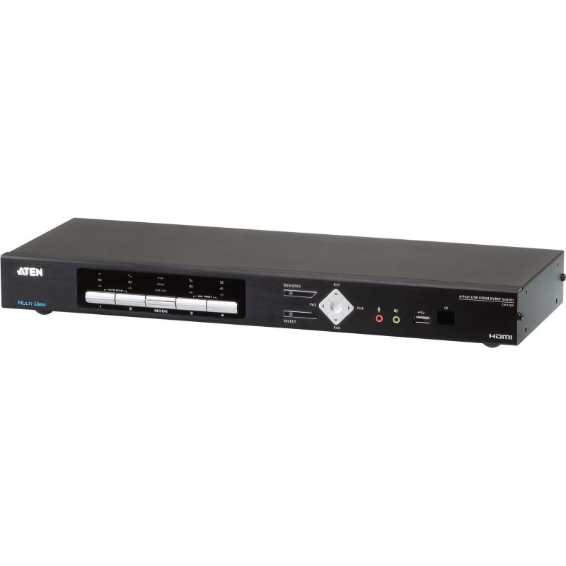 Aten CM1284 Tastatur/Video/Maus (KVM)-Switch Rack-Einbau Schwarz (CM1284)