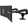 ERGOTRON LX Dual Monitor Arm in Schwarz - Monitor Tischhalterung mit patentierter CF-Technologie für 2 Bildschirme nebeneinande