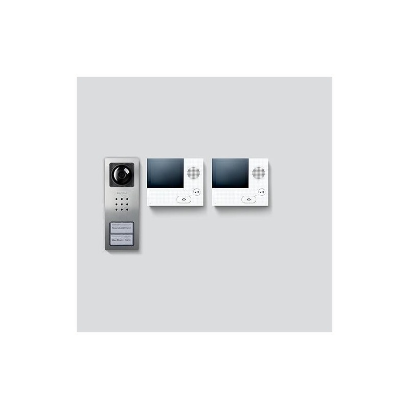 Siedle SET CVB 850-2 E/W Video-Zugangssystem 8,89 cm (3.5" ) Edelstahl - Weiß (210008747-00)