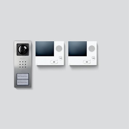 Siedle SET CVB 850-2 E/W Video-Zugangssystem 8,89 cm (3.5" ) Edelstahl - Weiß (210008747-00)