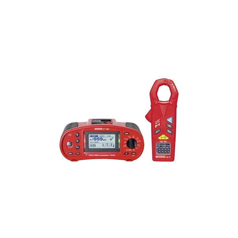 Benning TRMS Installationsprüfgerät IT 130 + digitale Stromzange CM P1 VDE-Prüfgerät (TRMS Installationsprüfgerät Benning IT 13