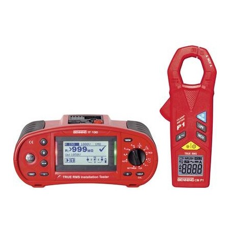 Benning TRMS Installationsprüfgerät IT 130 + digitale Stromzange CM P1 VDE-Prüfgerät (TRMS Installationsprüfgerät Benning IT 13
