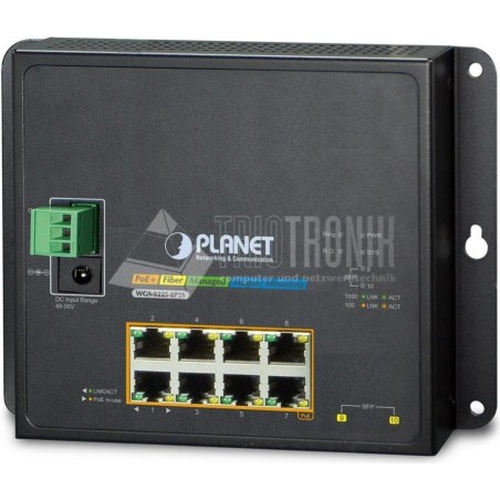 PLANET WGS-5225-8P2S - Switch - L4 - managed - 8 x 10/100/1000 (PoE+) + 2 x 100/1000/2.5G - an DIN-Schiene montierbar, wandmont