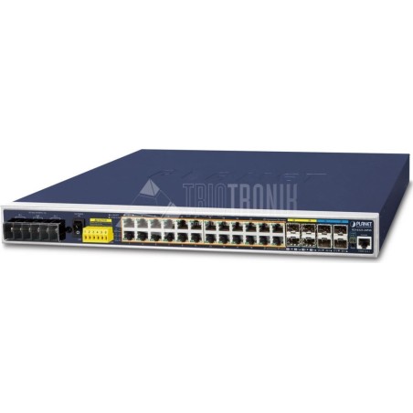 PLANET IGS-6325-24P4X Netzwerk-Switch Managed L3 Gigabit Ethernet (10/100/1000) Power over Ethernet (PoE) 1U Schwarz - Blau (IG