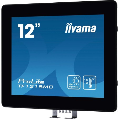iiyama ProLite TF1215MC-B1, 30,5cm (12"), Projected Capacitive, 10 TP, Kit (USB), schwarz Touchmonitor (rahmenlos, open-frame,
