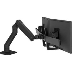 ERGOTRON HX Dual Monitor Arm in Schwarz - Monitor Tischhalterung mit patentierter CF-Technologie für 2 Bildschirme bis 81,30cm