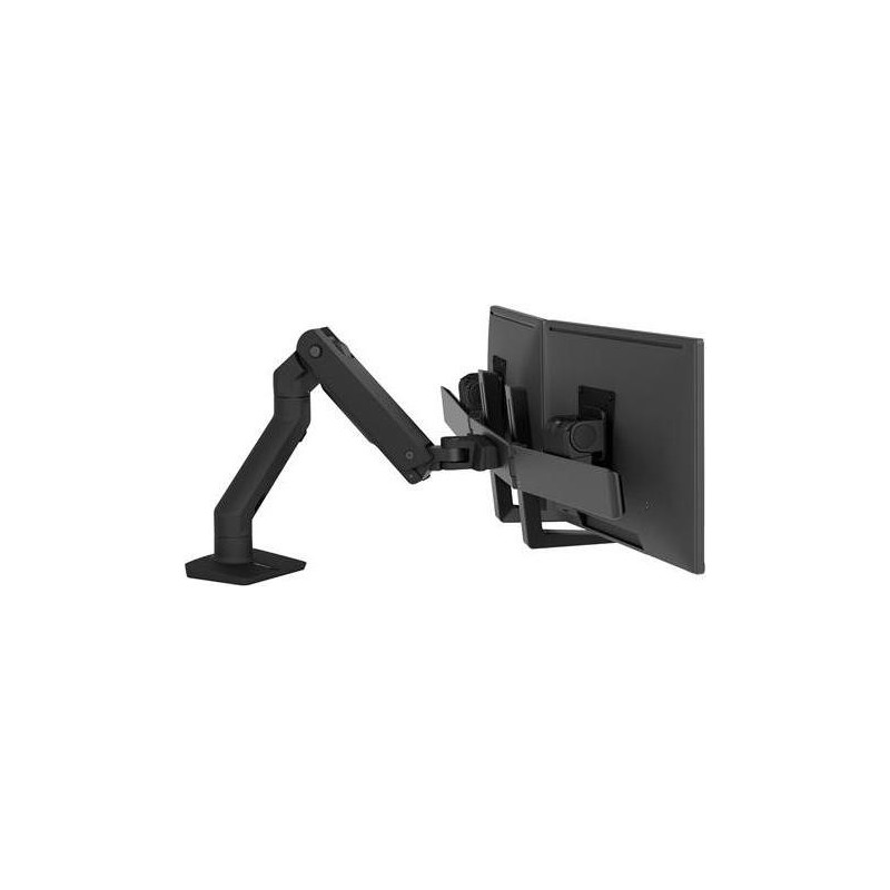 ERGOTRON HX Dual Monitor Arm in Schwarz - Monitor Tischhalterung mit patentierter CF-Technologie für 2 Bildschirme bis 81,30cm