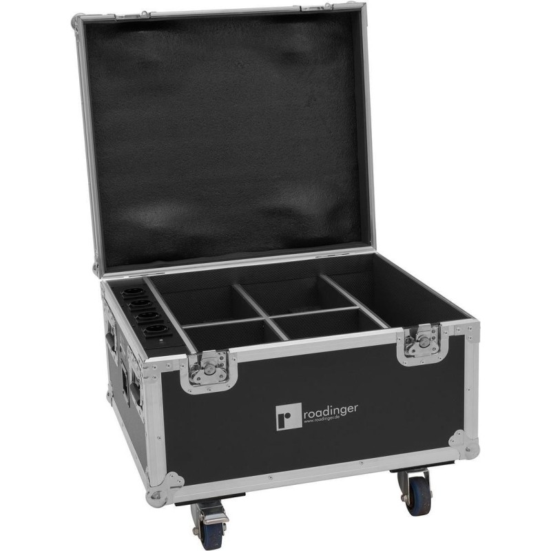 ROADINGER Flightcase 4x AKKU IP PAR 7 QCL WDMX mit Ladefunktion (31005182)
