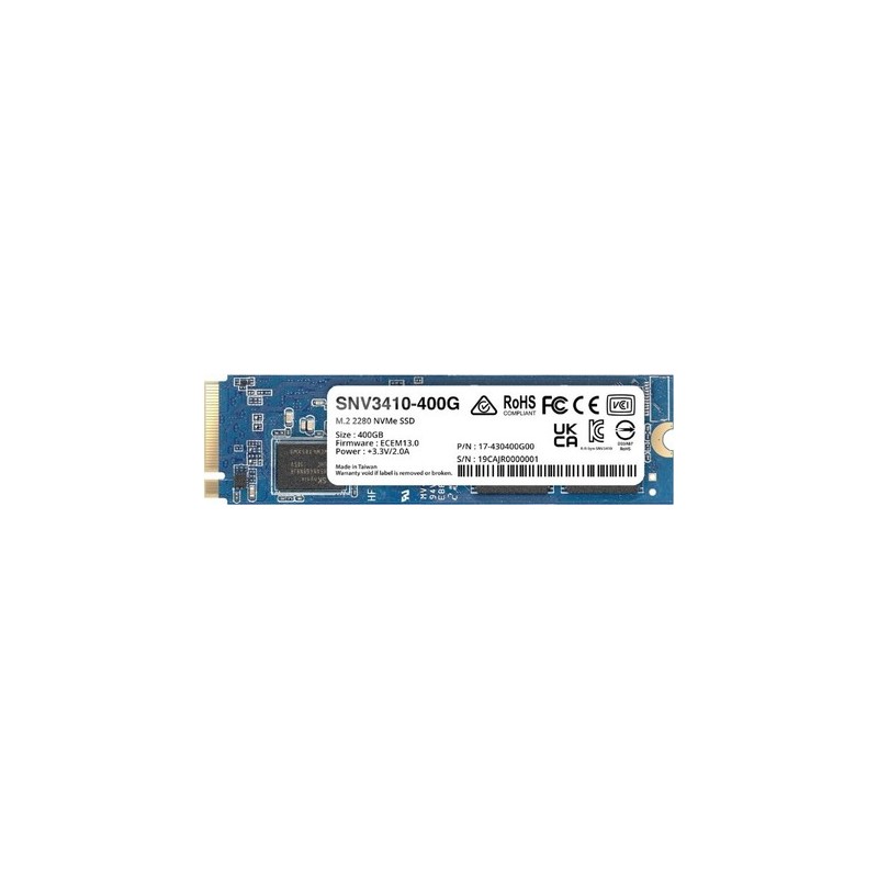 Synology SNV3410 - SSD - 400 GB - intern - M.2 2280 - PCI Express 3.0 x4 (NVMe)