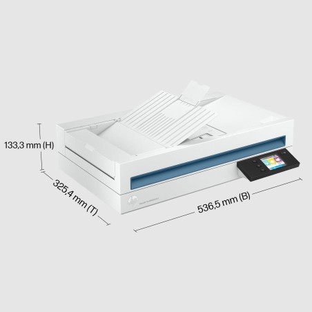 HP ScanJet N4600fnw1 Flachbett 40S./Min, ADF 100 B.,Ultras. 2.8"TFT (20G07A)