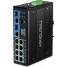 TRENDnet TI-BG104 - Switch - industrial - unmanaged - 4 x 10/100/1000 (PoE++) + 4 x 10/100/1000 (PoE+) + 2 x Combo Gigabit SFP/