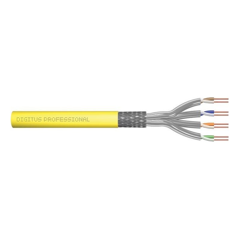 DIGITUS Professional - Installationskabel - 500,0m - 8,2 mm - S/FTP - Simplex -Cat.7a Rohkabel - IEEE 802,5/IEEE 802,3 - haloge