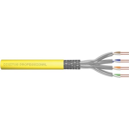 DIGITUS Professional - Installationskabel - 500,0m - 8,2 mm - S/FTP - Simplex -Cat.7a Rohkabel - IEEE 802,5/IEEE 802,3 - haloge