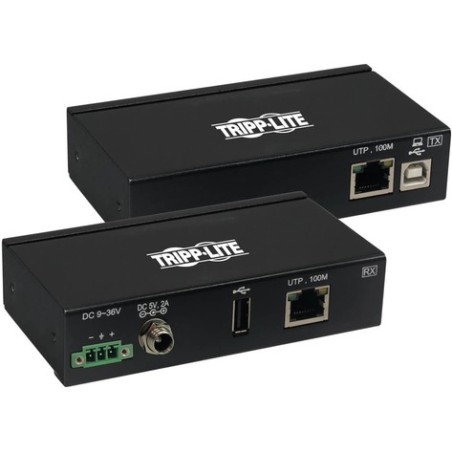 Eaton Tripp Lite Series USB over Cat6 Extender 1-Port Industrial, ESD Protection, PoC - USB 2.0, Mountable, 330 ft., TAA - USB-