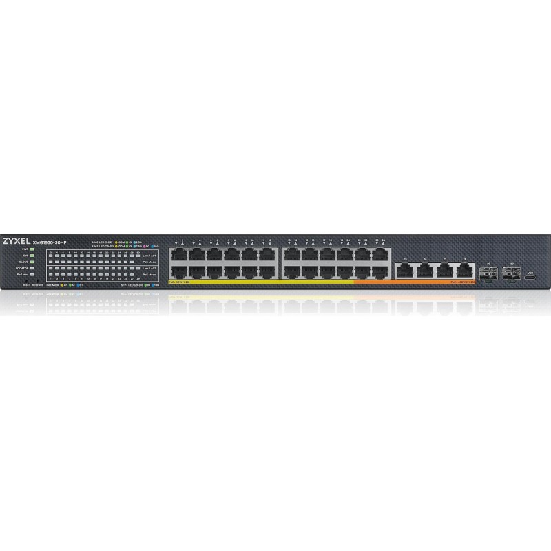 Zyxel XMG1930 Series XMG1930-30HP - Switch - verwaltet, NebulaFLEX Cloud - L3 Lite - Smart - 20 x 100/1000/2,5G (PoE+) + 4 x 10