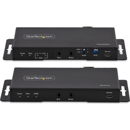 StarTech.com 4K HDMI over Fiber Extender Kit, 4K 60Hz up to 3300ft/1km (Single Mode) or 1000ft/300m (Multimode) LC Fiber Optic,