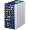 PLANET IGS-4215-8UP2T2S Netzwerk-Switch Managed L2/L4 Gigabit Ethernet (10/100/1000) Power over Ethernet (PoE) Aluminium - Blau