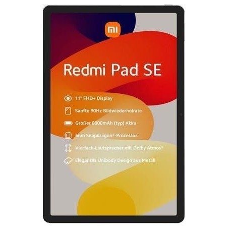 Xiaomi Redmi Pad SE Tablet 128 GB 27,9 cm (11") Qualcomm Snapdragon 680 4 GB RAM Android 13 Graphite Grey (VHU4448EU)