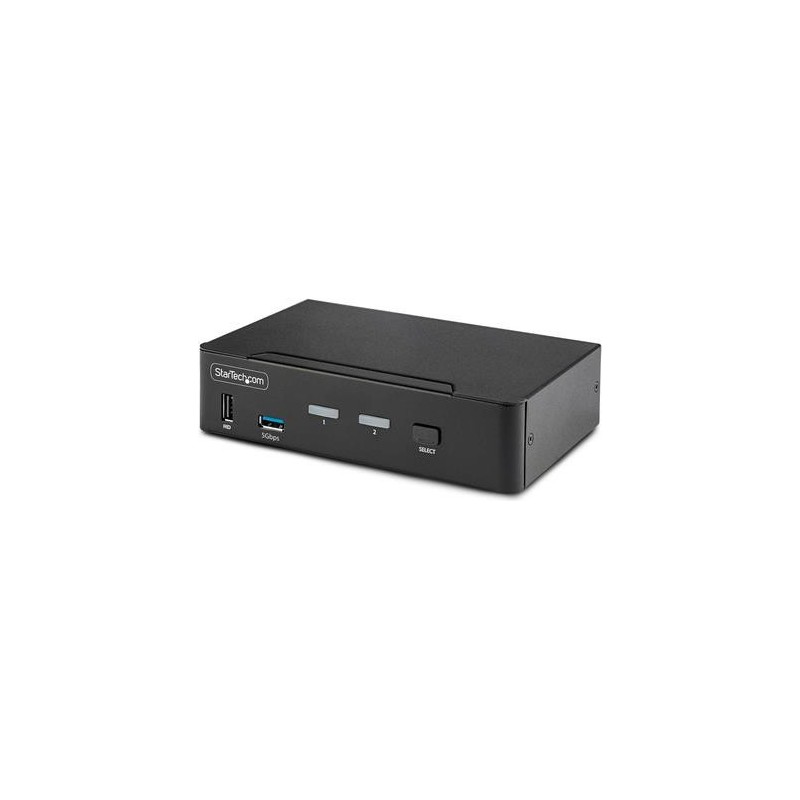 StarTech.com 2-Port DisplayPort KVM Switch, 8K 60Hz / 4K 144Hz, Single Display, DP 1,4, 2x USB 3,0 Ports, 4x USB 2,0 HID Ports,