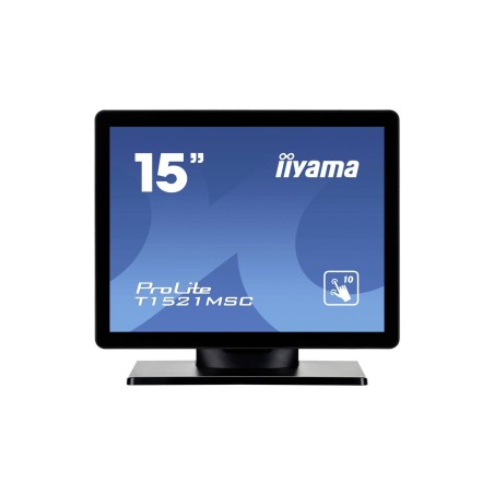 iiyama ProLite T1521MSC-B2, 38,1cm (15''), Projected Capacitive, 10 TP, Kit (USB), schwarz Touchmonitor (Seitenverhältnis: 4:3)
