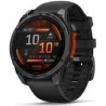 Garmin Fenix 8 - 47 mm - Slate Gray - Sportuhr mit Band - Silikon - schwarz - Handgelenkgröße: 125-208 mm - Anzeige 3,556 cm (1