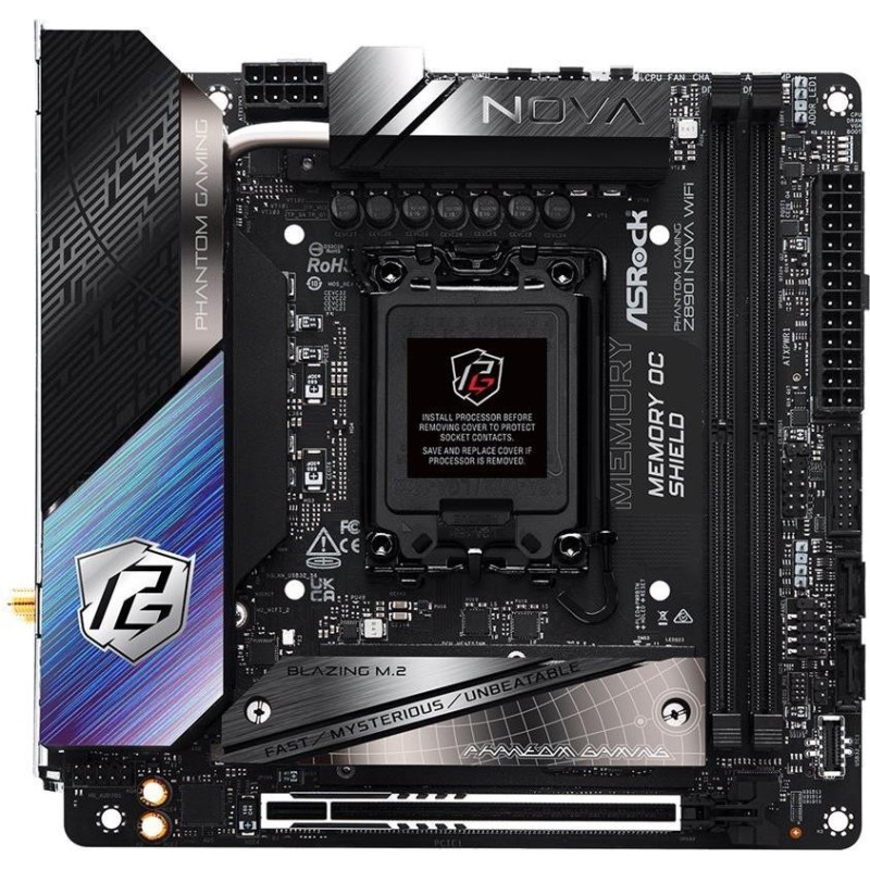ASRock Phantom Gaming Z890I NOVA WIFI - Motherboard - Mini-ATX - LGA1851-Sockel - Z890 Chipsatz - USB4, USB 3,2 Gen 2, USB-C 3,