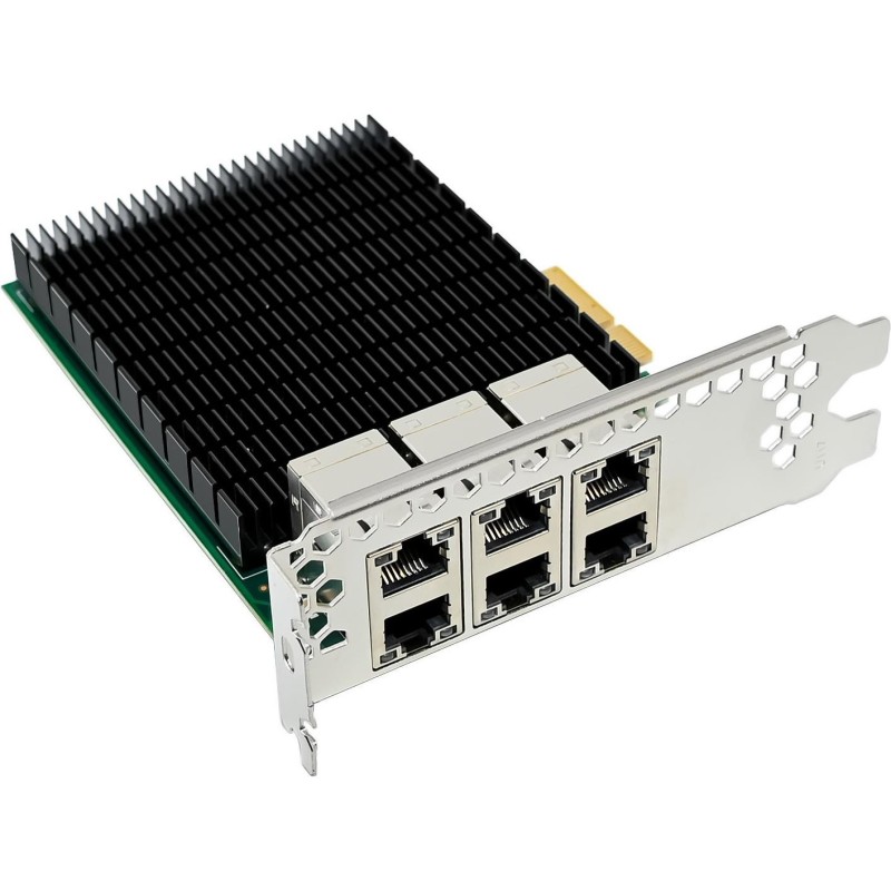 InLine 6-fach Gigabit Netzwerkkarte 6x RJ45 1 Gb/s PCIe x4 (51127C)
