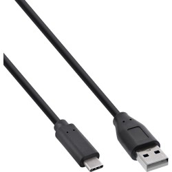 InLine 130er B-Pack USB 2.0 Kabel - USB-C an A Stecker - schwarz - 1m (B-35731)