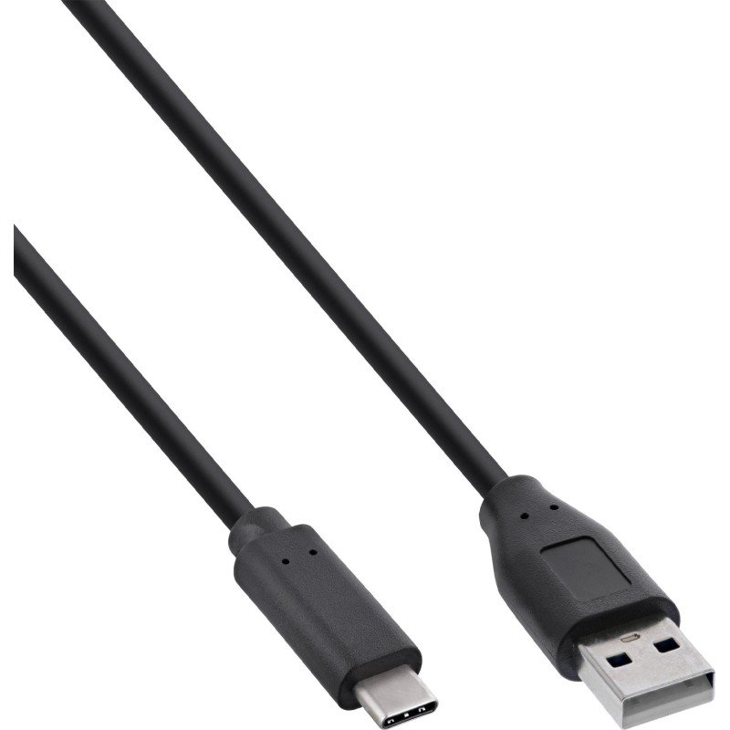 InLine 130er B-Pack USB 2.0 Kabel - USB-C an A Stecker - schwarz - 1m (B-35731)