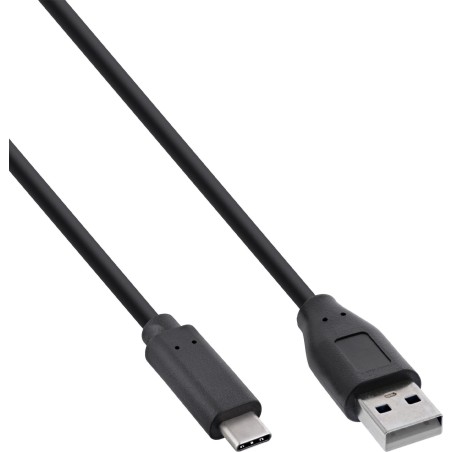 InLine 130er B-Pack USB 2.0 Kabel - USB-C an A Stecker - schwarz - 1m (B-35731)